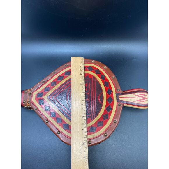 Primitive American Folk Art Aztec Tribal Indian Fireplace bellows Mexican ? - Picture 3 of 8